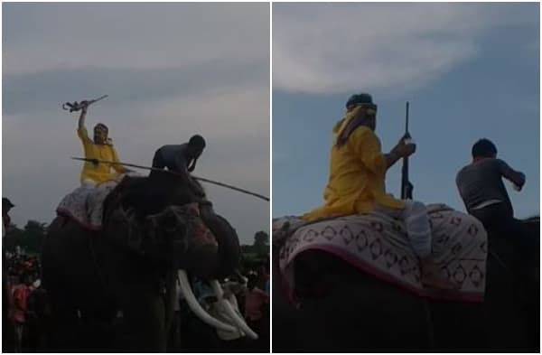 BJP विधायक ने उड़ाई कानून की धज्जियां, सरेआम लहराया राइफल