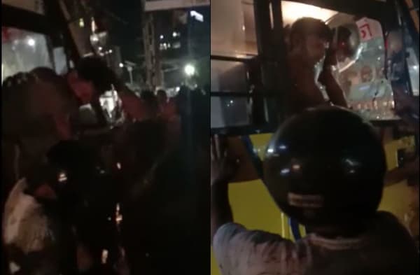 पटना : दिनकर चौराहा पर बस और ऑटो में टक्कर, ऑटो सवार व्यक्ति ने बस ड्राइवर को पीटा, गाड़ी में तोड़फोड़