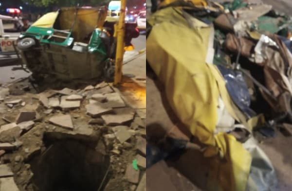 दिल्ली में दर्दनाक हादसा, डंपर से कुचलकर दो लोगों की मौत