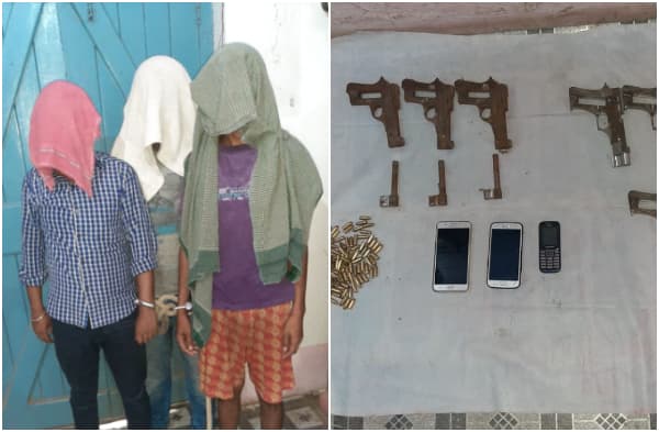 मुंगेर पुलिस को मिली बड़ी कामयाबी, भारी मात्रा में हथियार के साथ तीन तस्कर गिरफ्तार