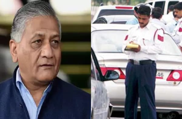 नए मोटर व्‍हीकल एक्‍ट में केंद्रीय सड़क और परिवहन राज्यमंत्री की ही गाड़ी का कट गया चालान...भरना पड़ा भारी जुर्माना