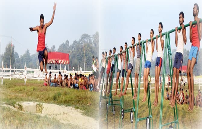 सेना में बहाल होने के लिए दौड़े 3200 युवा, 258 लड़कों के हाथ आयी बाजी