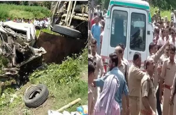 शाहजहांपुर में 2 टेम्पो के ऊपर ट्रक पलटा, हादसे में 16 लोगों की मौत