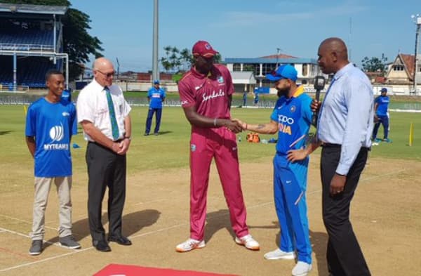 वेस्टइंडीज ने जीता टॉस, पहले बल्लेबाजी का फैसला, कुलदीप की जगह चहल भारतीय टीम में शामिल