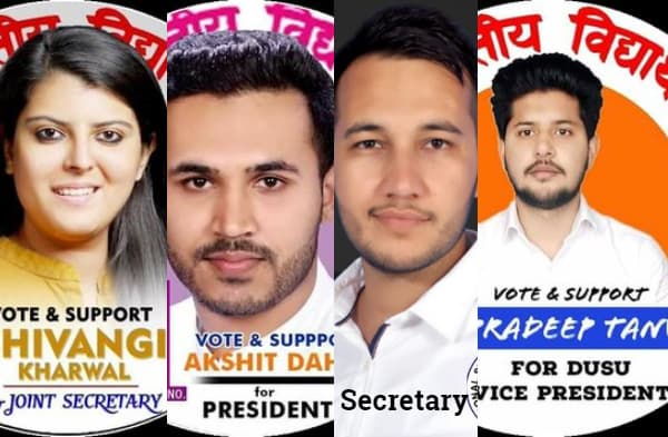 दिल्ली यूनिवर्सिटी छात्रसंघ चुनाव में ABVP ने अध्यक्ष समेत तीन सीटों पर जमाया कब्जा, सचिव पद पर NSUI का परचम