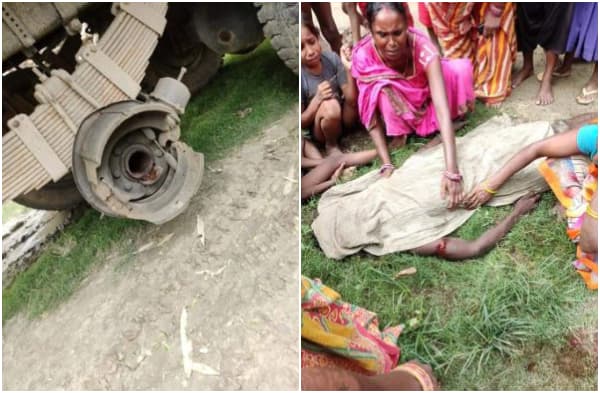 मोतिहारी: चलती ट्रक का पहिया खुला, एक व्यक्ति की दर्दनाक मौत, विरोध में हंगामा