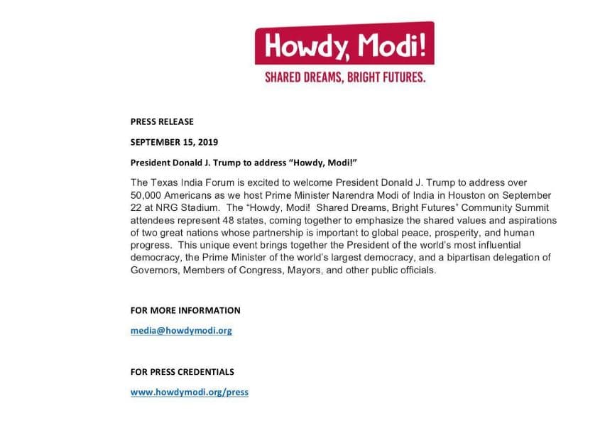अमेरिका में 'Howdy Modi' इवेंट में PM मोदी के साथ मंच शेयर करेंगे डोनाल्ड ट्रंप, भारतीय समुदाय को भी करेंगे संबोधित